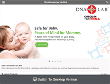 Tablet Screenshot of dna-laboratories.com